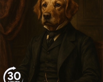 Retrato de mascota real personalizado, pintura de perro renacentista, pintura al óleo de perro sobre lienzo, pintura divertida de mascota, impresión de pintura de mascota, regalo conmemorativo para mascotas