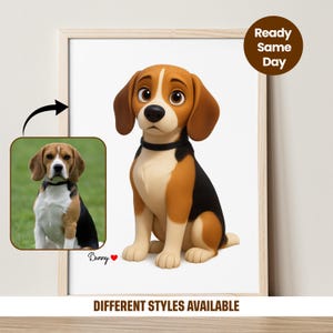 Custom Disney Style Pet Portrait, Disney Inspired Pet Digital Download, Personalized Pet Cartoon Style, Cute Pet Illustration, Pet Gift Idea