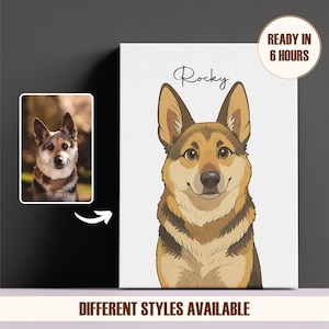 Custom Pet Cartoon Portrait, Ghibli Style Pet Portrait from Photo, Anime Pet Illustration, Anime Style Cat Portrait, Miyazaki Inspired Print