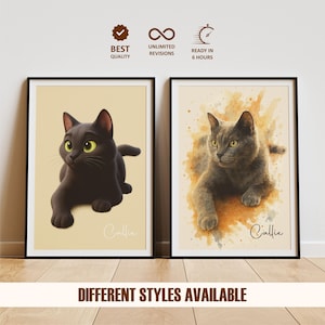 Custom Disney Style Pet Portrait, Anime Style Inspired Pet Portrait Cute Cartoon Illustration, Pet Pixar Art Portrait, Custom Pet Lover Gift