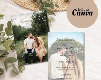 Minimalist wedding invitation | Modern Wedding invite | DIY wedding | Modern Wedding | Invitation | Simple Wedding Invite | Sophisticated