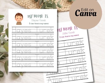 Pages de recherche de noms | Activités pour l'école à la maison | Apprendre à écrire | Activité pour tout-petits | Téléchargement numérique instantané | Tableau d'écriture manuscrite