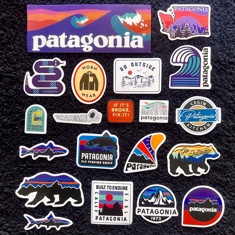 15/10/20/30 pièces Stickers Patagonia, Stickers de marque, Stickers cadeaux, Imperméables, Meilleurs stickers image 7