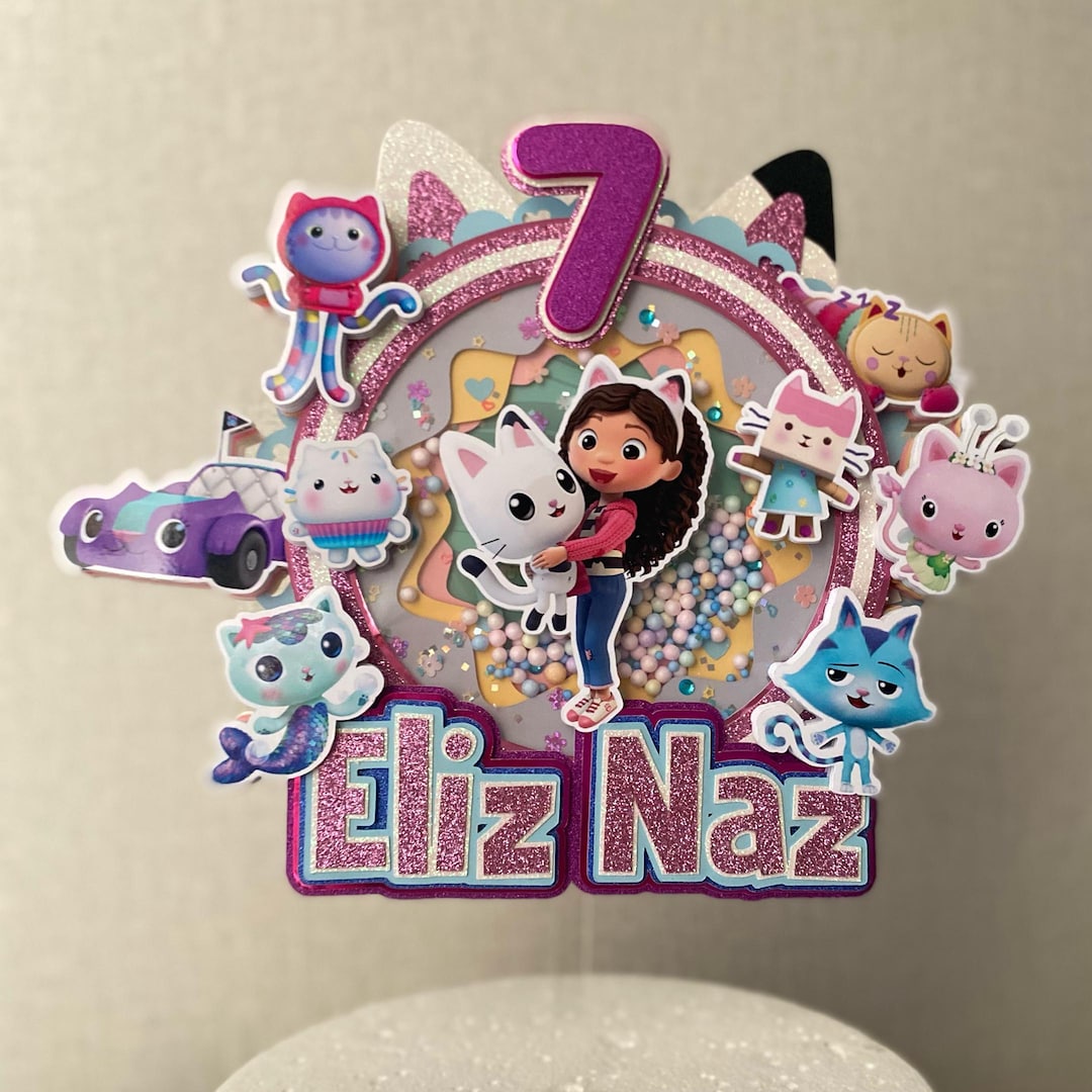 Personalized Cake Topper, Cat Inspired Birthday Cake Decoration ...