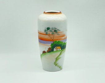 VTG, RARE Meito China Handpainted Vase, Made in Japan 1950s - Great For Styling!