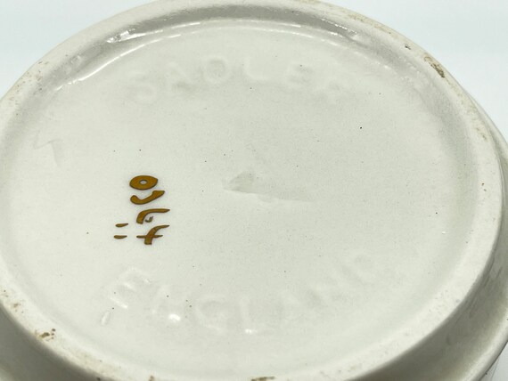VTG Sadler Porcelain Trinket Box Powder Jar, Made… - image 5