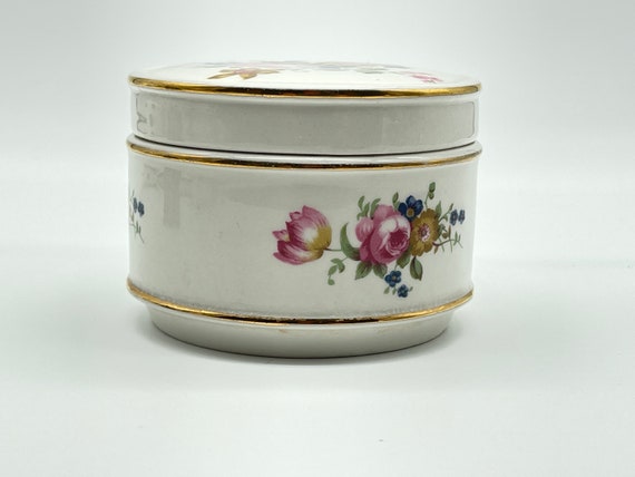 VTG Sadler Porcelain Trinket Box Powder Jar, Made… - image 10