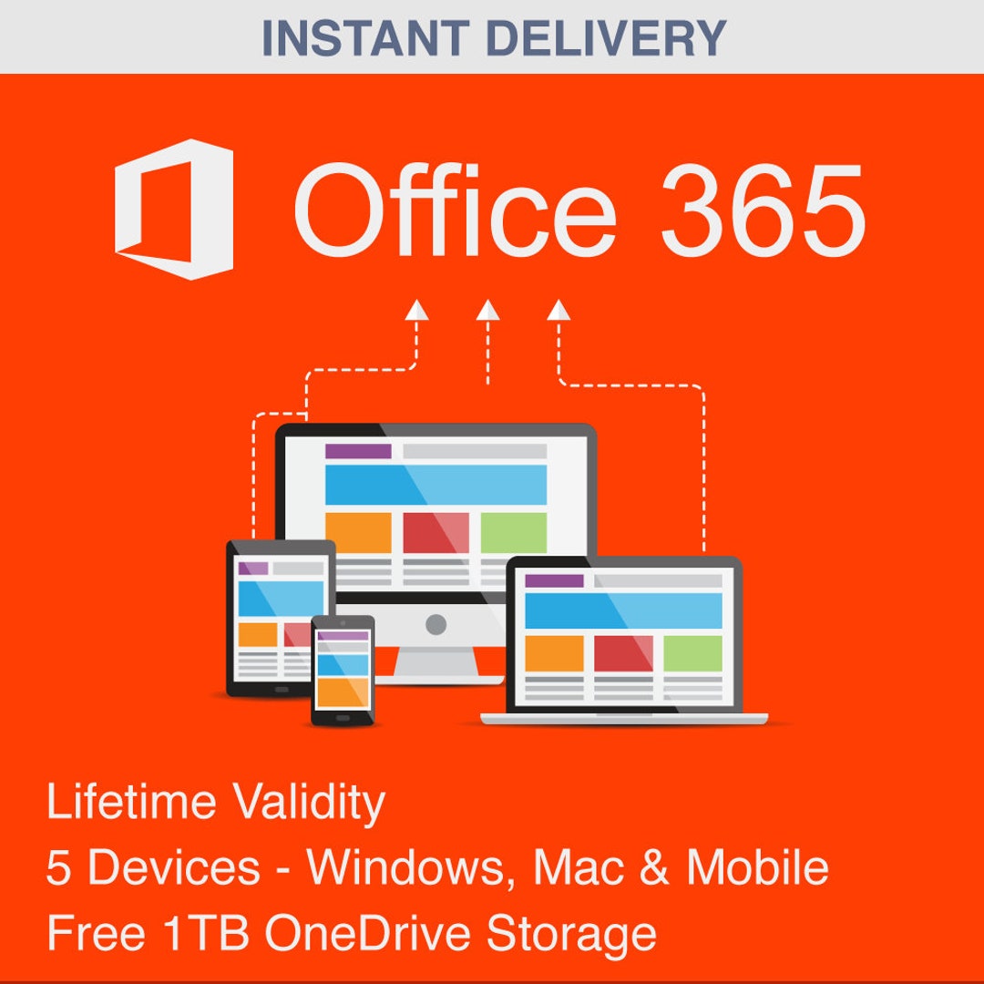 Microsoft Office 365 Pro Plus 2024 Lifetime 5 Devices and Onedrive