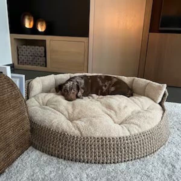 Handmade Cat Bed, Wellsoft Mattress, Removable & Washable, Dog Bed Large Dogs, Pet Bed, Luxury Dog Bed, Dog and Cat Gift,