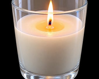 Small glass candle
