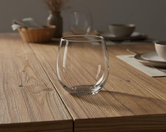 Stemless wine glass candle
