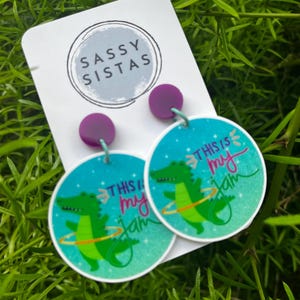 Hula Hoop themed earrings