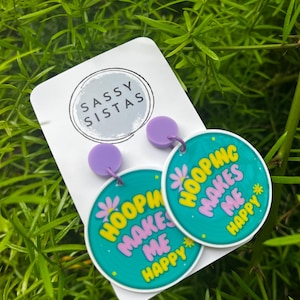 Hula Hoop themed earrings
