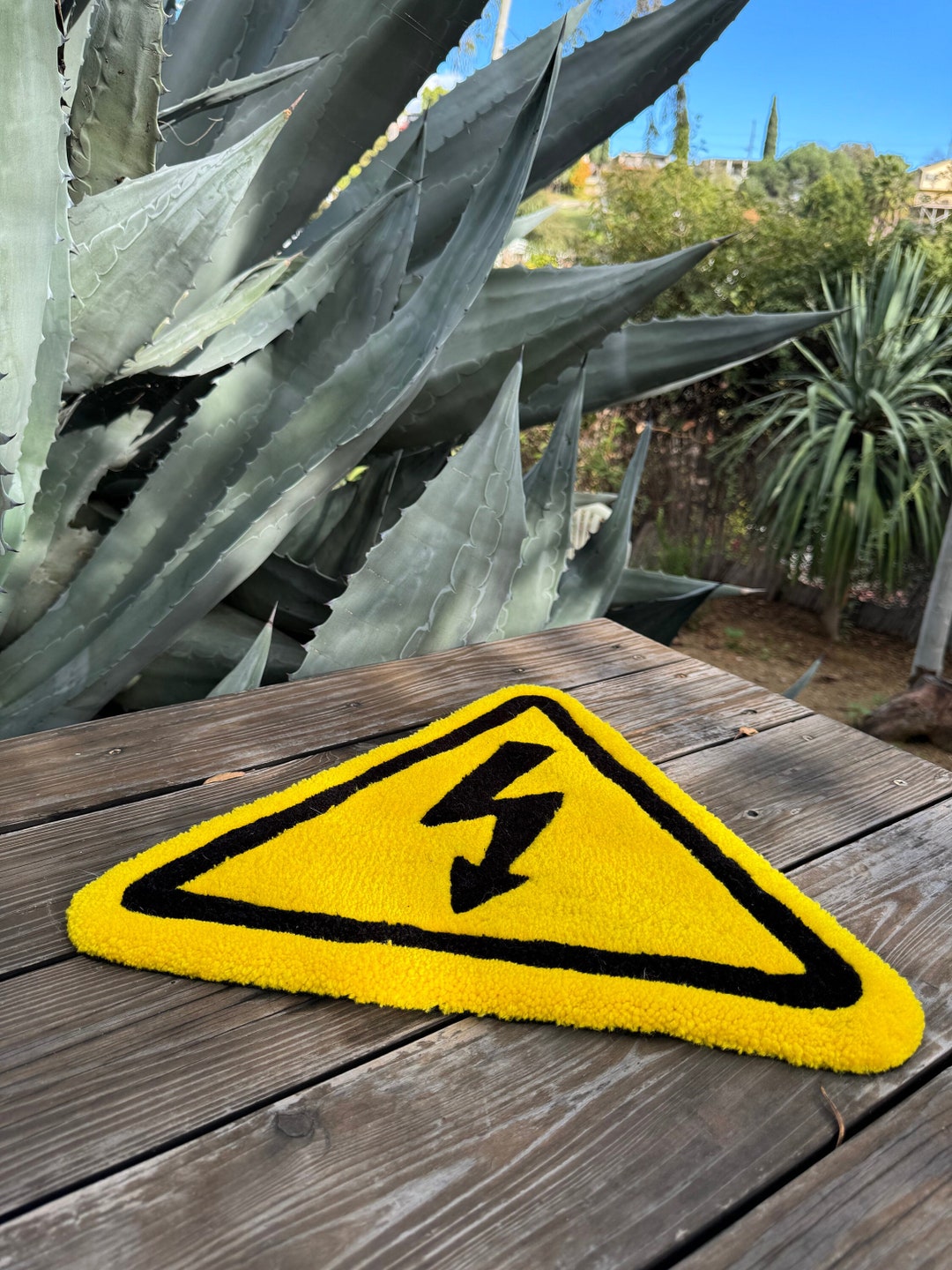 SHOCK WARNING Rug - Etsy