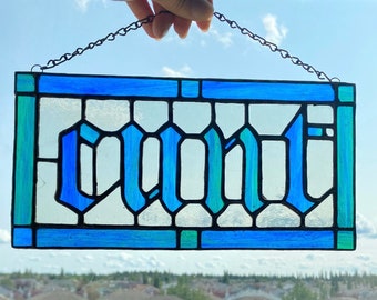Custom Curse Word Stained Glass