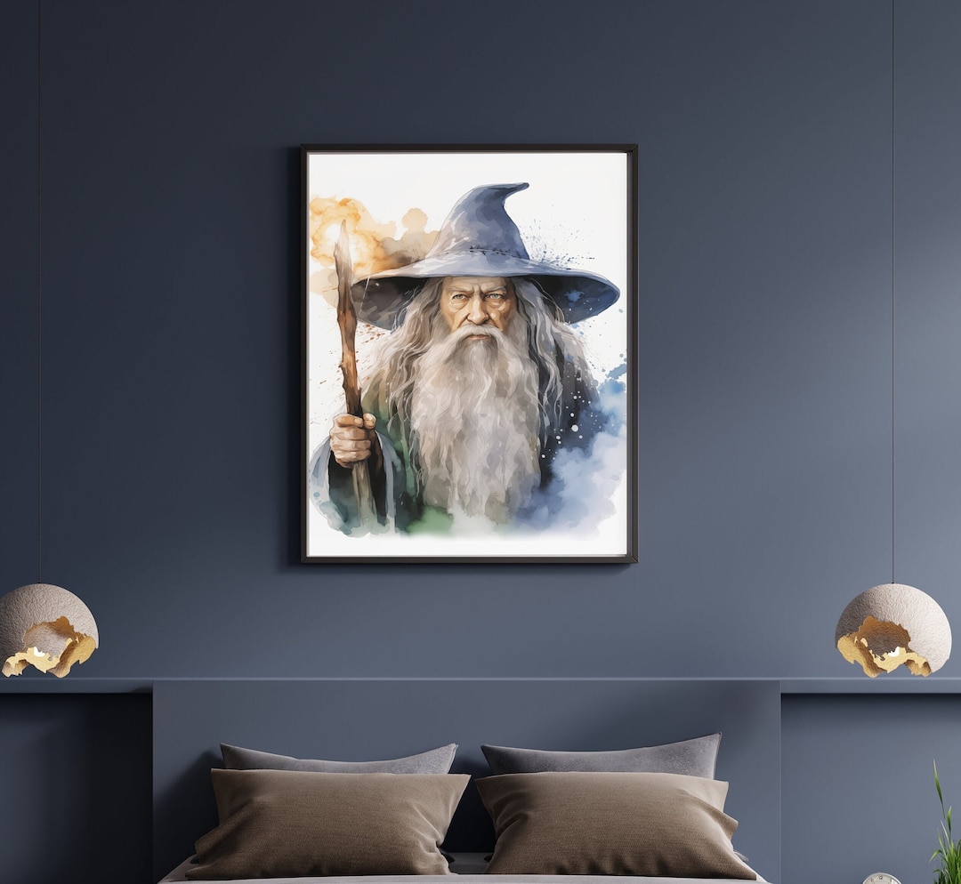 PRINTABLE Watercolor Gandalf Art, Wizard Art, Fellowship Art, Lord of ...