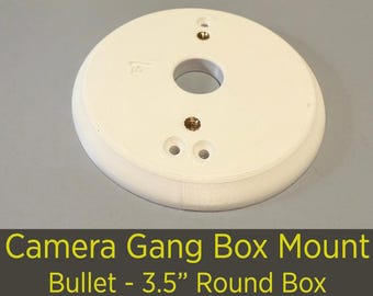 Ubiquiti-Compatible Camera Gang Box Mount - 3.5" Round, Bullet Camera