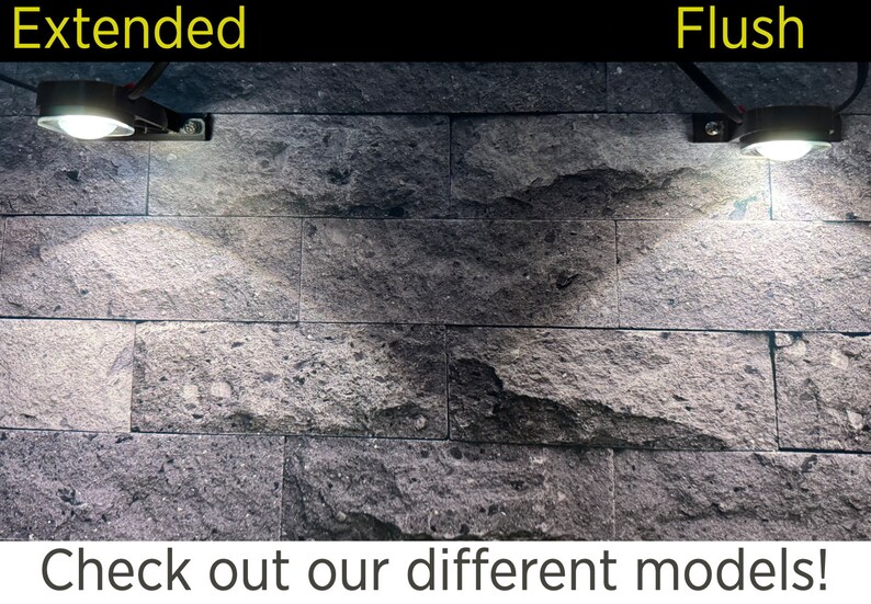 Compare the light washing on the wall of extended and flush mount brackets for Govee Permanent Outdoor Lights 2