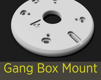 Ubiquiti-Compatible Camera Turret Gang Box Mount - 4" Round Box
