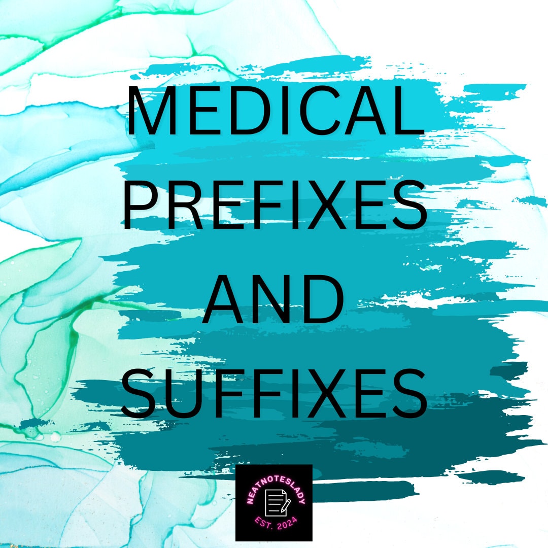 Medical Prefixes and Suffixes - Etsy
