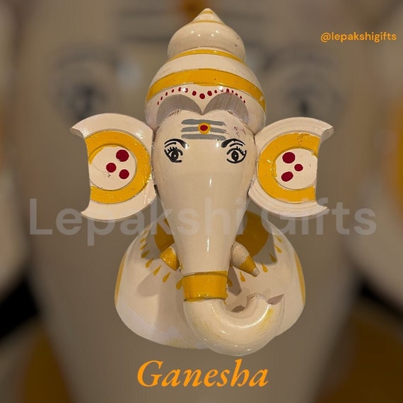 Handcrafted Ganesha/Ganapathi Etikoppaka Wooden Idol | Golu Dolls | Housewarming Indian Return Gift from LepakshiGifts