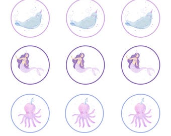 15 x Edible Mermaid Cake Toppers