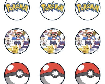 15 x Edible Pokemon Cake Toppers