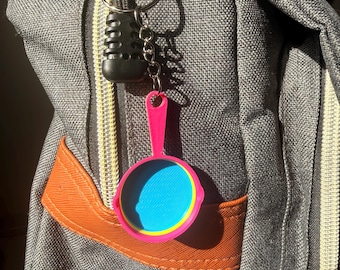 Pansexual Pan Keyring | LGBTQ+ Gift | Backpack Charm | Gift Idea
