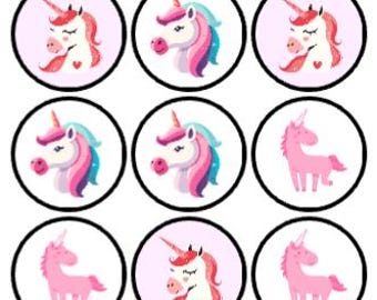 15 x Edible Unicorn Cake Toppers