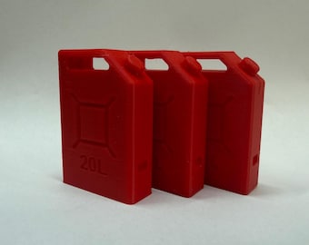 1:12 Scale Fuel Tank Rack Set - 3D Printed Jerry Can Storage for RC Crawler, Garage Diorama