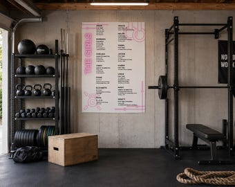 CrossFit WOD Poster Set – Hero WODs, The Girls, & New Girls (Printable PDF)