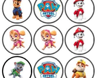 15 x Paw Patrol Cake Toppers, wafer paper, icing sheets