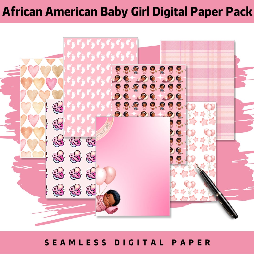 New Baby Seamless Patterns Digital Download Scrapbook Paper Baby Shower ...