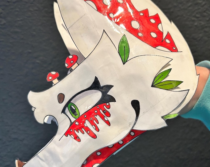 Mushroom Paper Dragon Puppet Etsy
