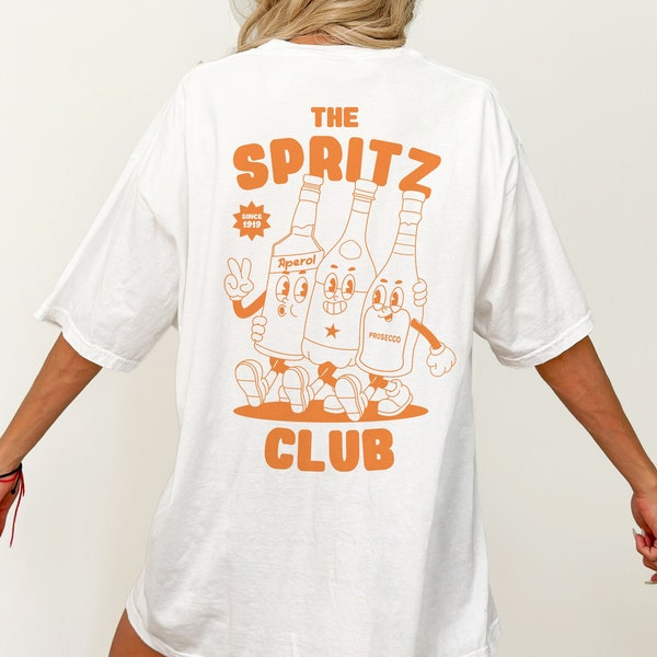 Aperol Spritz Club | Unisex T-shirt | Cocktail | Espresso Martini | Retro Oversize Tee | Pinterest Aesthetic | Wine | Y2K Trendy