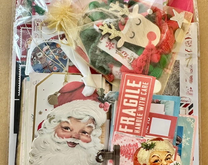 Eclectic Christmas Ephemera Kit | Vintage-inspired Holiday Junk Journal ...