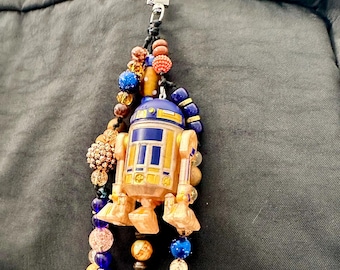 Vintage Droid Planner | Retro Sci-Fi Robot Inspired Journal & Junk Journal Charm | Bag Accessory