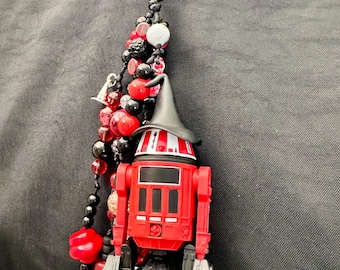 Witch Droid Charm: Red & Black Star Wars Inspired Halloween Bag Dangle