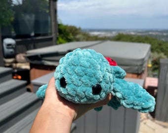 Handmade Crocheted Watermelon Turtle