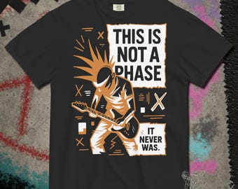 This Is Not a Phase Punk T-Shirt, Vintage DIY Flyer Ska Tee, Never Was a Phase Gen X Shirt, Elder Emo Gift, Punk Zine Graphic Tee