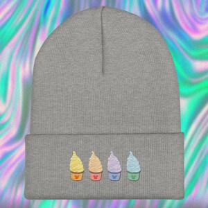 Embroidered Rainbow Dole Whips Beanie - Disney Snack Fan Hat
