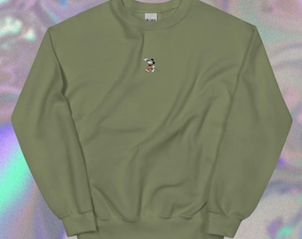 Sudadera con cuello redondo y bordado vintage de Mickey: personaje clásico de Disney