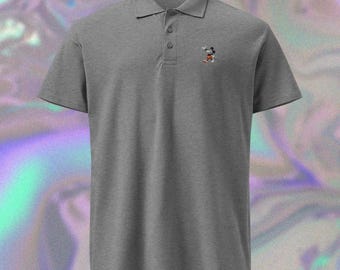 Embroidered Vintage Mickey Premium Pique Polo- Classic Disney Character Polo