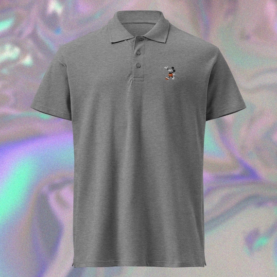 Embroidered Vintage Mickey Premium Pique Polo- Classic Disney Character Polo