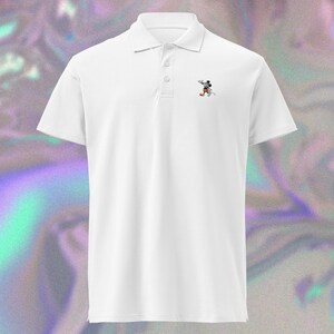 Embroidered Vintage Mickey Premium Pique Polo- Classic Disney Character Polo
