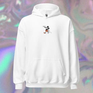 Embroidered Vintage Mickey Sweatshirt - Classic Disney Character Hoodie