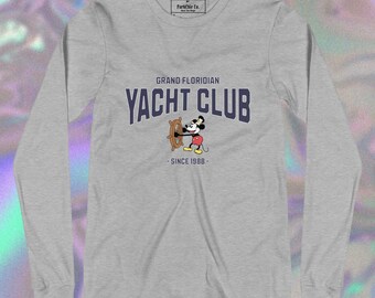 Camiseta deportiva de manga larga de lujo Grand Floridian Yacht Club - Diseño vintage de Mickey