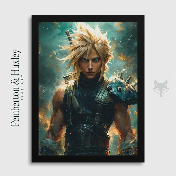 Cloud Strife | Final Fantasy 7 Art | Video Game Wall Art | Art for Gamers