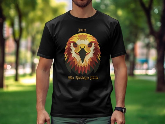 Iowa Eagle Graphic T-shirt, the Hawkeye State Bird Tee, Unisex 