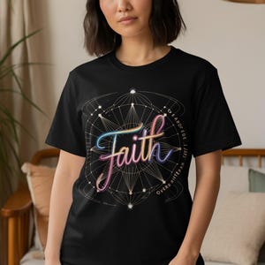インスピレーションを与える信仰Tシャツ、信仰グラフィックTシャツ、モチベーションを高める信仰シャツ、インスピレーションを与える引用Tシャツ、高揚感を与える信仰Tシャツ